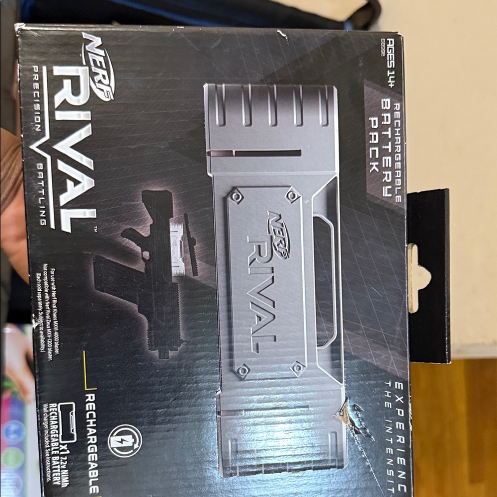 Nerf Rival Rechargeable Battery Pack in Black and Gray